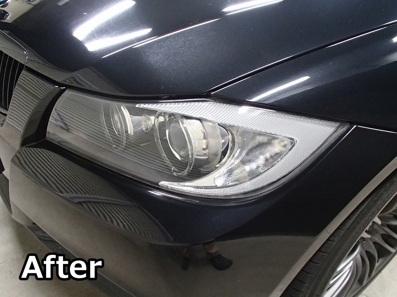 BMW3シリーズ ヘッドライトレンズリペア 施工後3