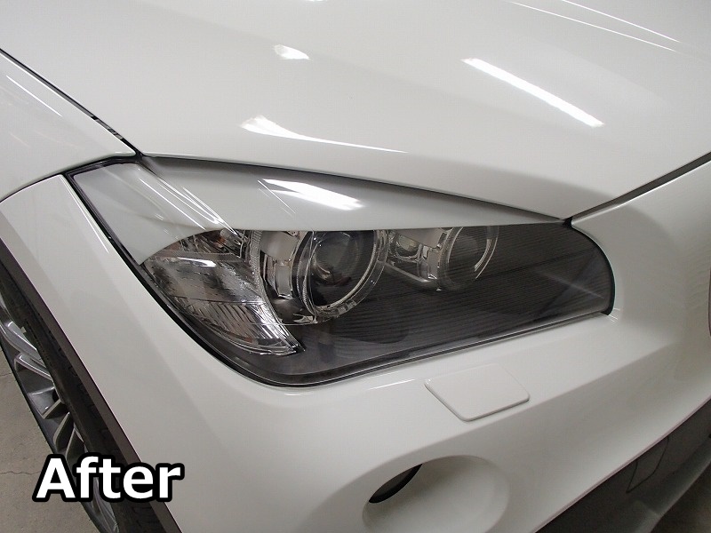 BMW X1 ヘッドライトレンズリペア 施工後1