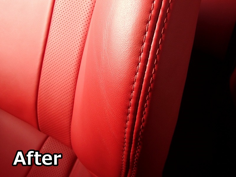Ferrari Portofino damaged leather seat repair_After_01