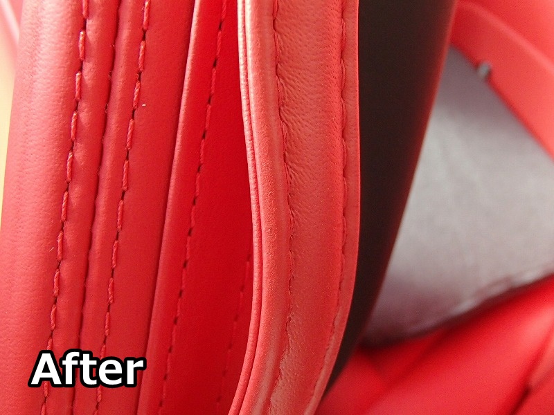 Ferrari Portofino damaged leather seat repair_After_02