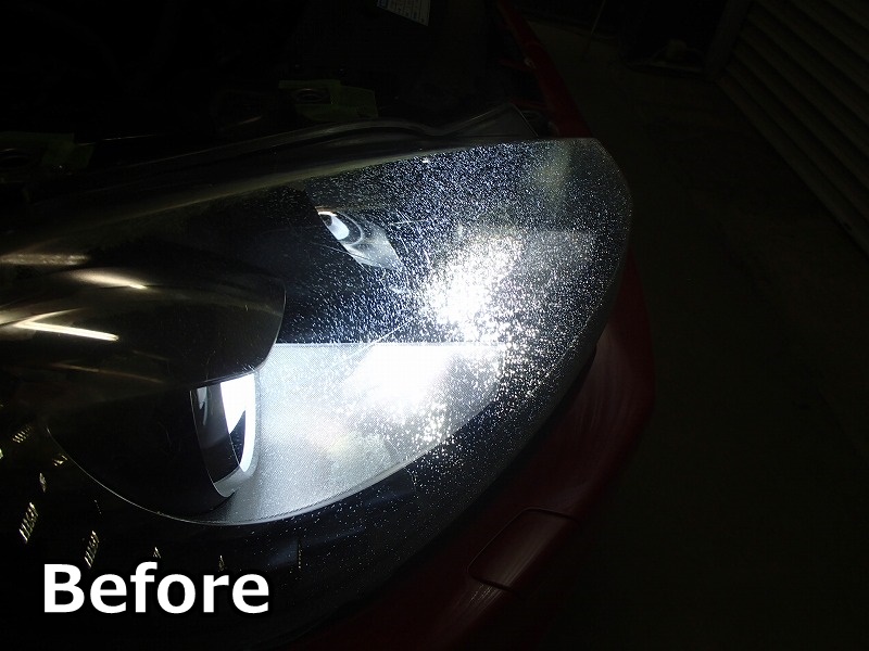 Volkswagen GOLF7 cracked headlight_restoration_Before_01