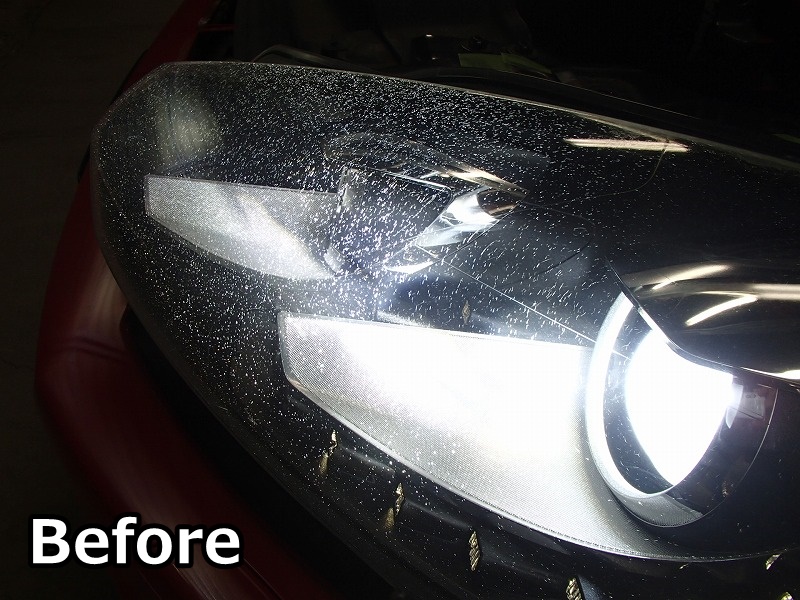 Volkswagen GOLF7 cracked headlight_restoration_Before_02